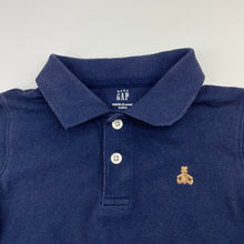 Load image into Gallery viewer, Boys GAP, navy cotton polo shirt top, GUC, size 3,  