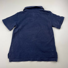 Load image into Gallery viewer, Boys GAP, navy cotton polo shirt top, GUC, size 3,  