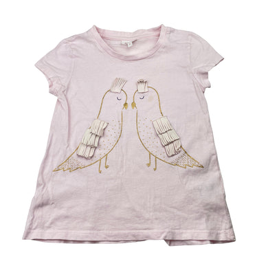 Girls Seed, cotton tee / top, birds (light mark), FUC, size 6,  