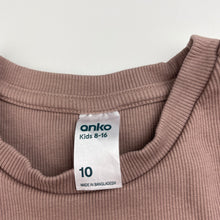 Load image into Gallery viewer, Girls Anko, ribbed stretchy long sleeve dress, FUC, size 10, L: 71cm