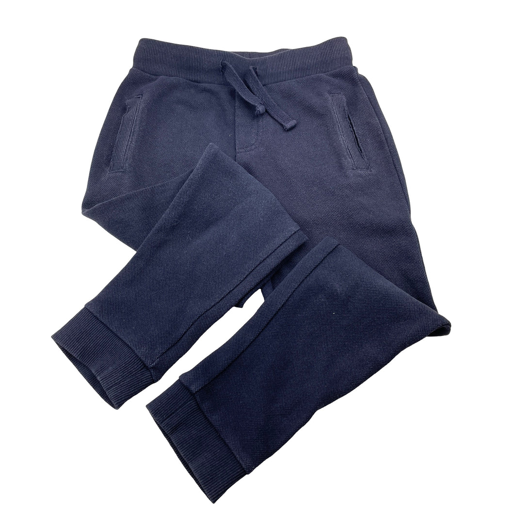 Boys Seed, navy track pants, elasticated, inside leg: 48cm (wash fade), FUC, size 6,  