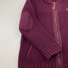 Load image into Gallery viewer, Boys M&amp;S, chunky knit cotton zip-up sweater, GUC, size 5-6,  