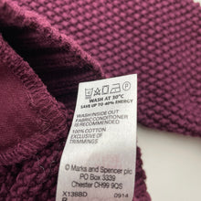 Load image into Gallery viewer, Boys M&amp;S, chunky knit cotton zip-up sweater, GUC, size 5-6,  