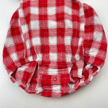 Load image into Gallery viewer, Girls Baby Berry, red &amp; white check cotton romper, NEW, size 1,  