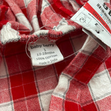 Load image into Gallery viewer, Girls Baby Berry, red &amp; white check cotton romper, NEW, size 1,  
