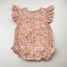 Load image into Gallery viewer, Girls Dymples, stretchy floral bodysuit / romper, EUC, size 00,  
