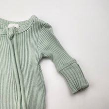 Load image into Gallery viewer, Unisex Baby Berry, ribbed stretchy zip romper, EUC, size 00000,  