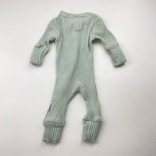 Load image into Gallery viewer, Unisex Baby Berry, ribbed stretchy zip romper, EUC, size 00000,  