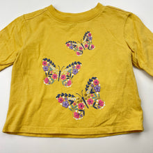 Load image into Gallery viewer, Girls Anko, cotton long sleeve tee / top, butterflies, FUC, size 1,  