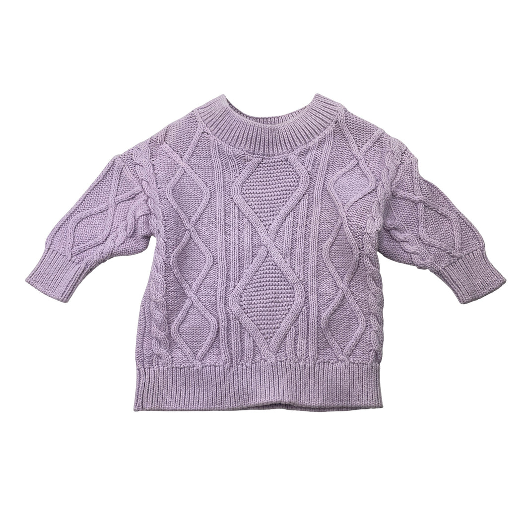 Girls Dymples, knitted cotton sweater / jumper, EUC, size 000,  