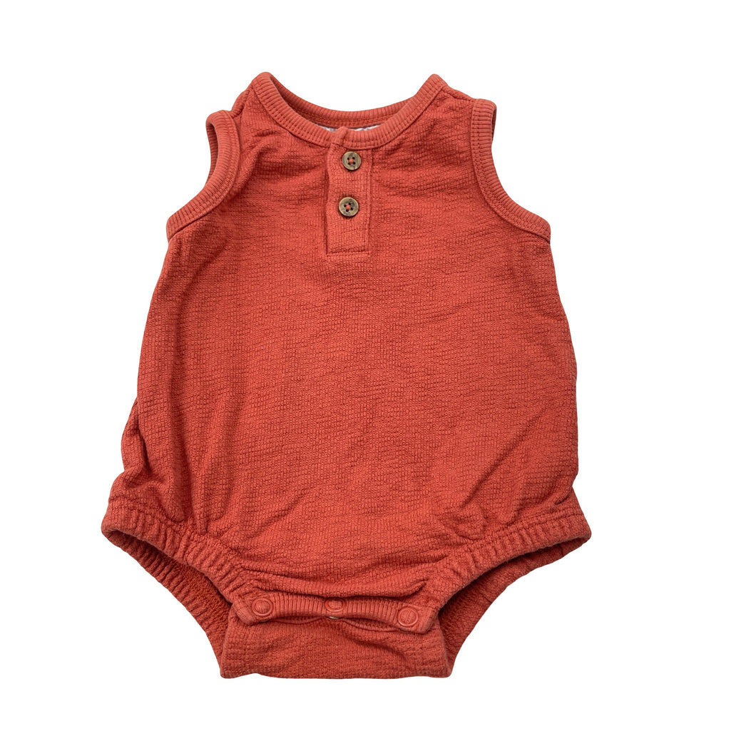 Unisex Anko, textured cotton romper, EUC, size 0000,  