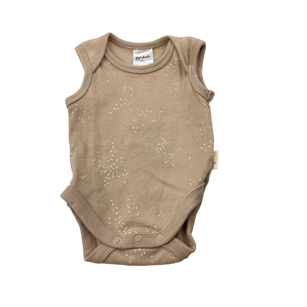 Unisex Anko, organic cotton bodysuit / romper, EUC, size 00000,  