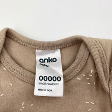 Load image into Gallery viewer, Unisex Anko, organic cotton bodysuit / romper, EUC, size 00000,  