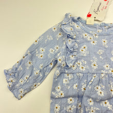 Load image into Gallery viewer, Girls Fuyimei, floral ruffle romper, NEW, size 0,  