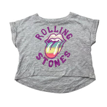 Load image into Gallery viewer, Girls The Rolling Stones, grey marle tee / top (small mark), FUC, size 1,  