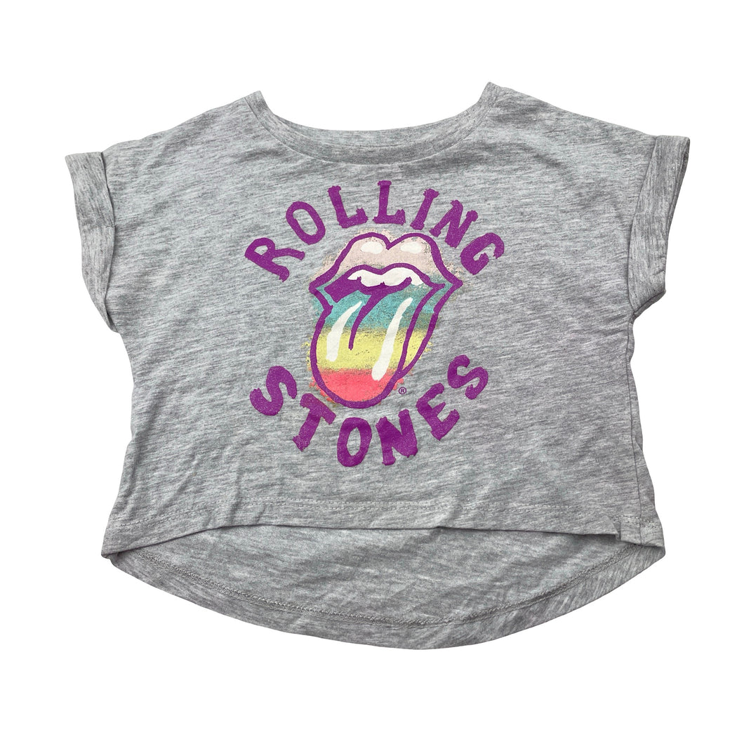 Girls The Rolling Stones, grey marle tee / top (small mark), FUC, size 1,  