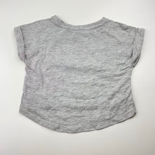 Load image into Gallery viewer, Girls The Rolling Stones, grey marle tee / top (small mark), FUC, size 1,  