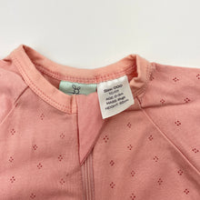 Load image into Gallery viewer, Girls ergoPouch, 0.2 TOG layer organic cotton zip romper, EUC, size 000,  