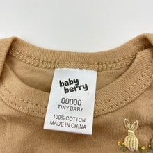 Load image into Gallery viewer, Unisex Baby Berry, hand embroidered cotton bodysuit / romper, EUC, size 00000,  