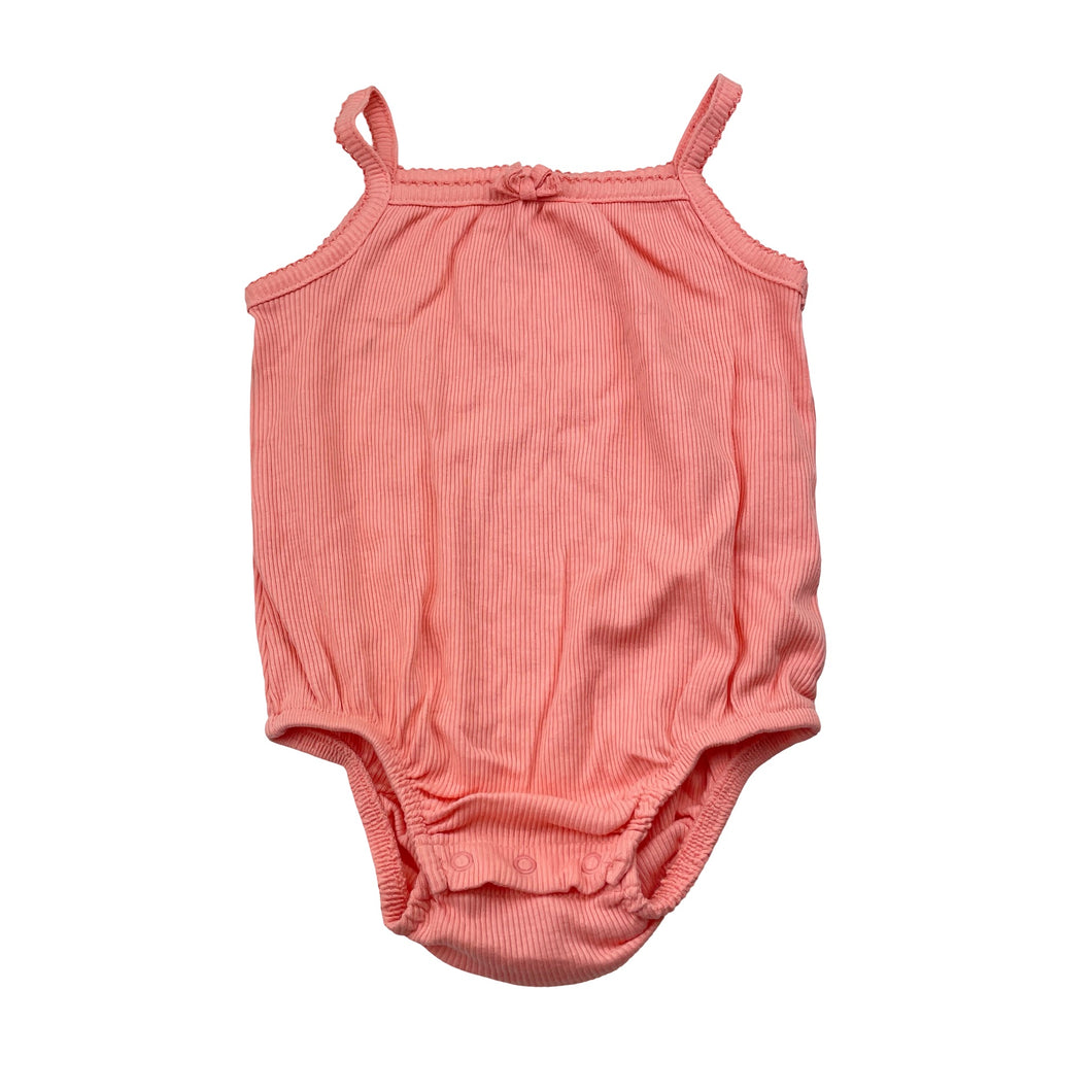 Girls Anko, ribbed cotton summer singletsuit romper, EUC, size 0,  