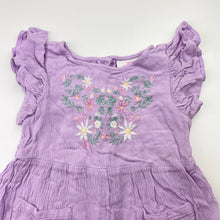 Load image into Gallery viewer, Girls Mango, embroidered lightweight viscose romper, GUC, size 1,  