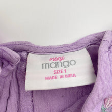 Load image into Gallery viewer, Girls Mango, embroidered lightweight viscose romper, GUC, size 1,  