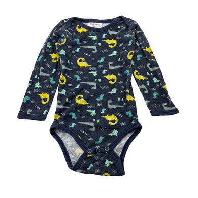 Boys Higgledee, lightweight organic cotton bodysuit / romper, FUC, size 0,  