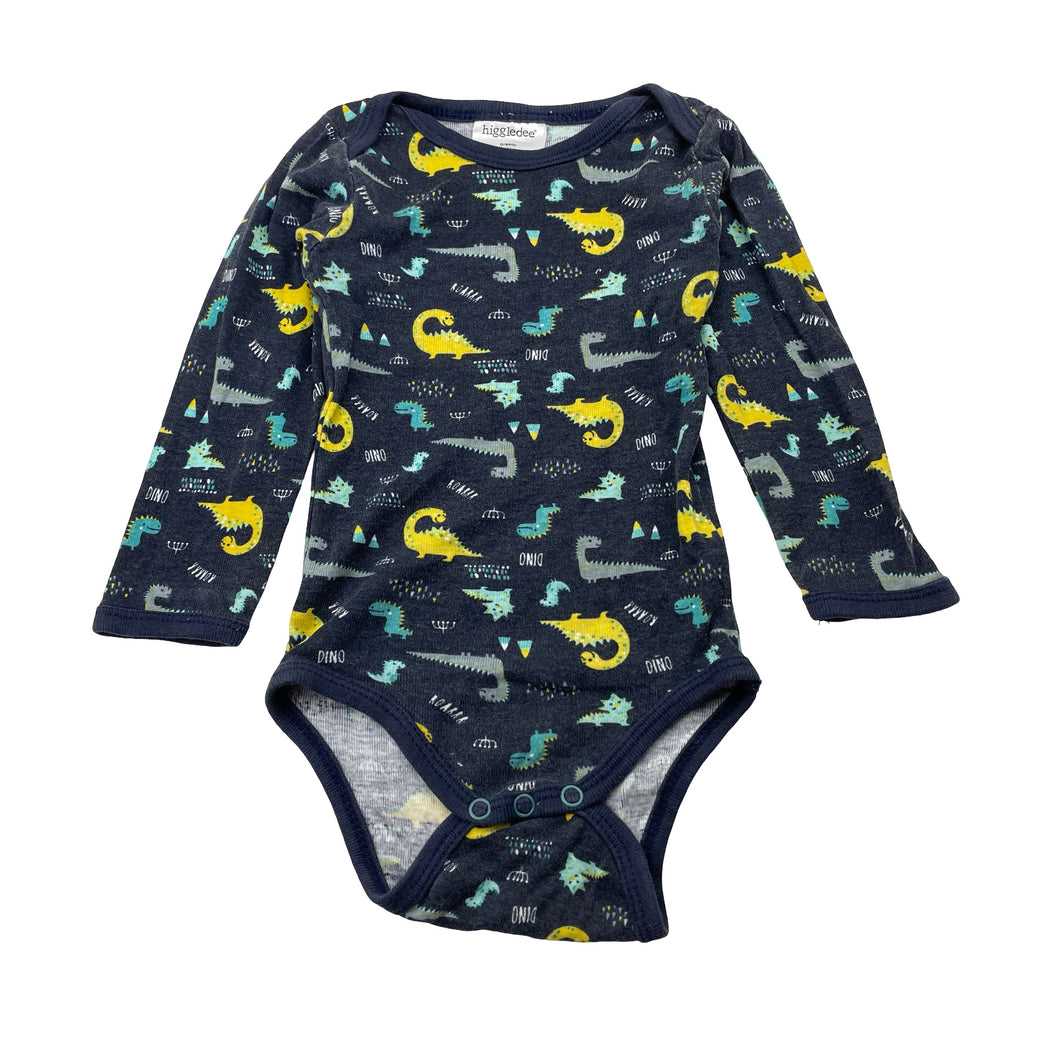 Boys Higgledee, lightweight organic cotton bodysuit / romper, FUC, size 0,  