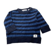 Load image into Gallery viewer, Boys COUNTRY ROAD, striped knit cotton long sleeve top, GUC, size 000,  