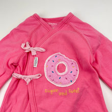 Load image into Gallery viewer, Girls Mides, soft cotton romper, doughnut, GUC, size 000,  