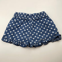 Load image into Gallery viewer, Girls 1964 Denim Co, lightweight cotton shorts, elasticated, FUC, size 2,  