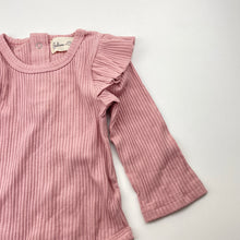 Load image into Gallery viewer, Girls Julien + Co, ribbed ruffle bodysuit / romper, EUC, size 00,  