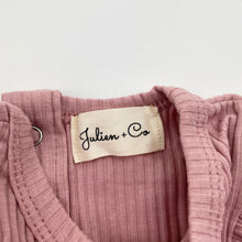 Load image into Gallery viewer, Girls Julien + Co, ribbed ruffle bodysuit / romper, EUC, size 00,  