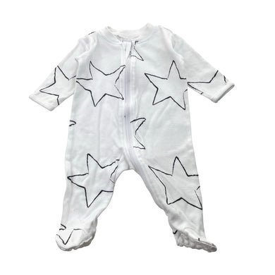 Unisex Kids & Co, cotton zip coverall / romper, GUC, size 0000,  