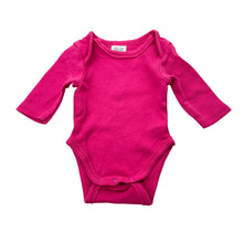Load image into Gallery viewer, Girls Baby Berry, pink cotton bodysuit / romper, EUC, size 00000,  