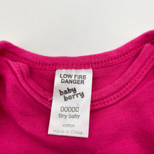 Load image into Gallery viewer, Girls Baby Berry, pink cotton bodysuit / romper, EUC, size 00000,  