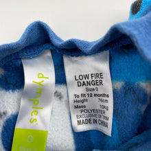 Load image into Gallery viewer, Boys Dymples, fleece zip coverall / romper, GUC, size 0,  