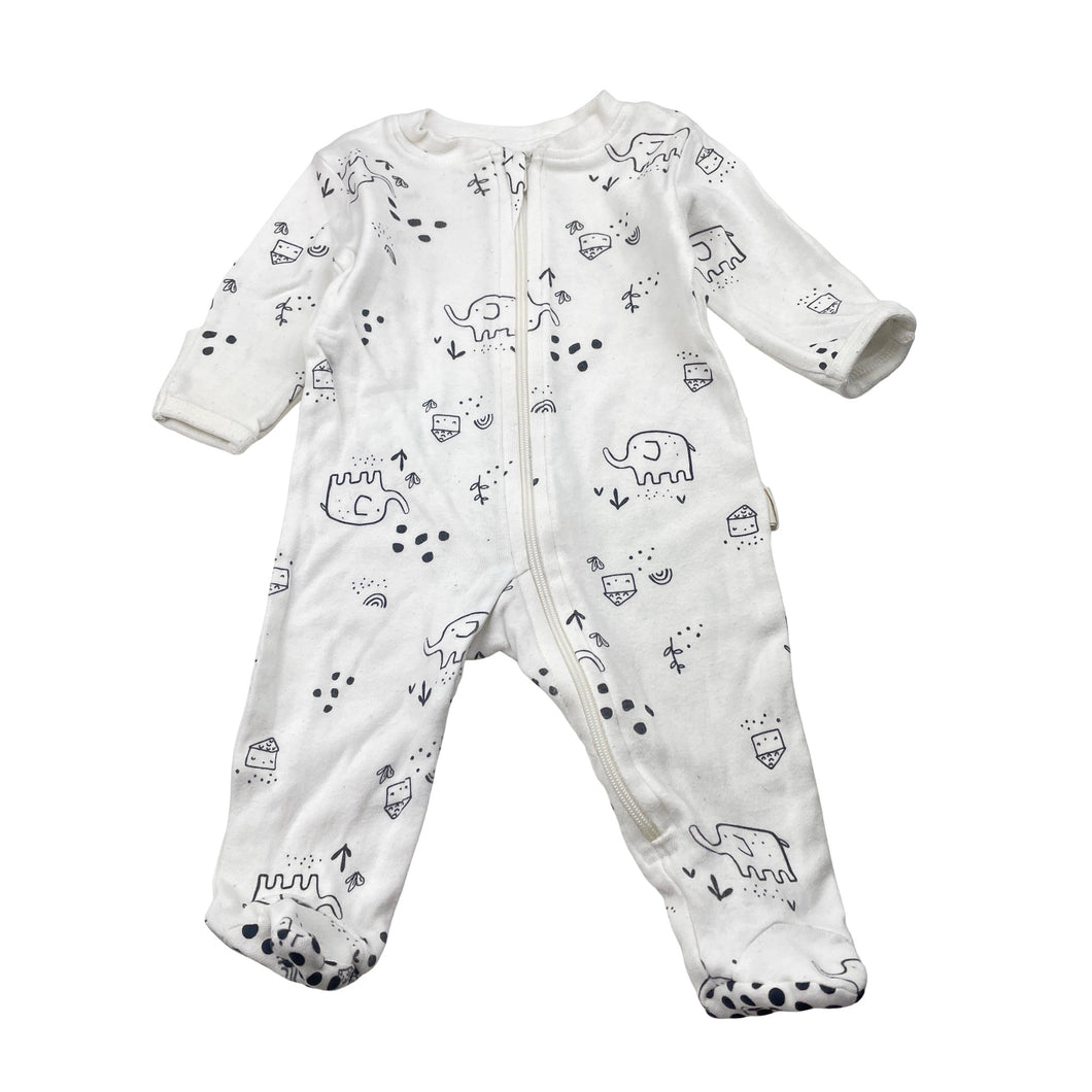 Unisex Anko, cotton zip coverall / romper, GUC, size 0000,  