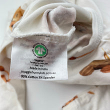 Load image into Gallery viewer, Unisex Snuggle Hunny, stretchy organic cotton blend romper, lions, EUC, size 000,  