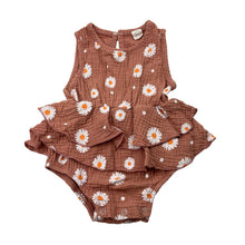 Load image into Gallery viewer, Girls floral, ruffle romper, GUC, size 1-2,  