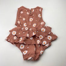 Load image into Gallery viewer, Girls floral, ruffle romper, GUC, size 1-2,  