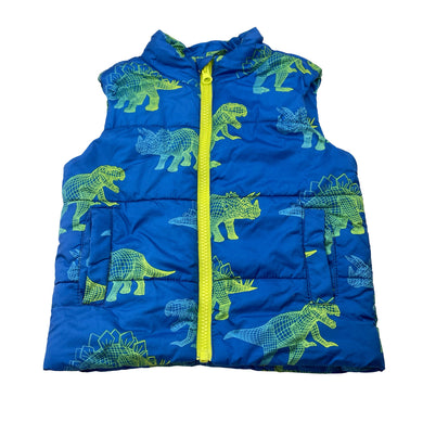 Boys Anko, puffer vest / sleeveless jacket, dinosaurs, GUC, size 2,  