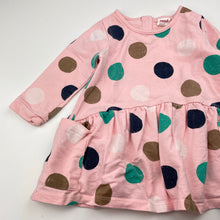 Load image into Gallery viewer, Girls Seed, cotton long sleeve dress, GUC, size 0, L: 35cm