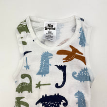 Load image into Gallery viewer, Boys Big Softies, cotton singletsuit romper, dinosaurs, EUC, size 000,  