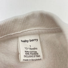 Load image into Gallery viewer, Girls Baby Berry, fleece-lined sweater / jumper, EUC, size 1,  