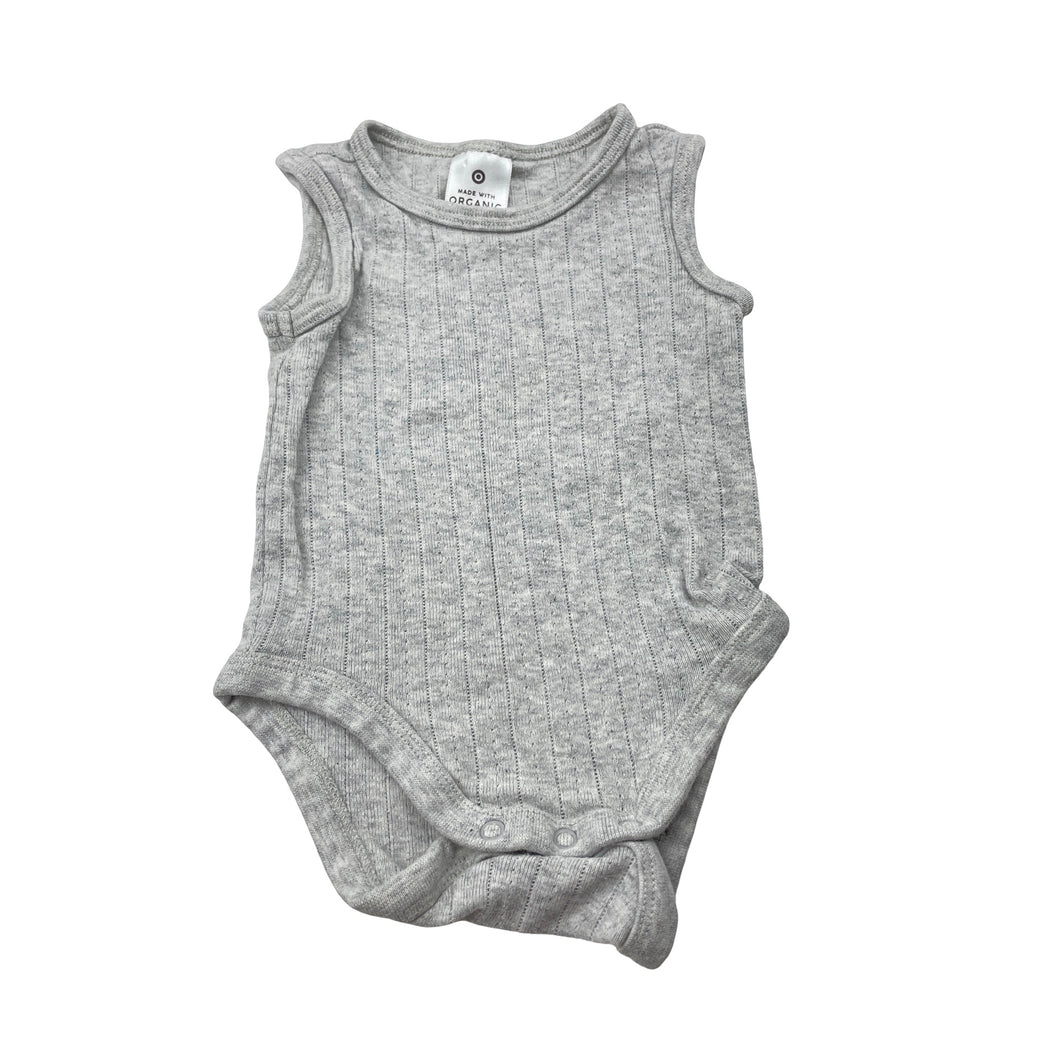 Unisex Target, organic cotton pointelle singletsuit romper, EUC, size 0000,  
