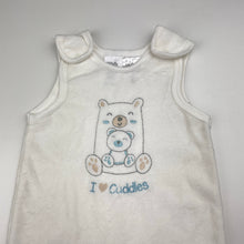 Load image into Gallery viewer, Unisex Ollie&#39;s Place, soft velour overalls / romper, EUC, size 00000,  