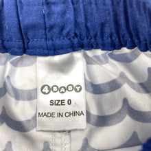 Load image into Gallery viewer, Boys 4BABY, lightweight board shorts, elasticated, EUC, size 0,  
