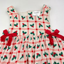 Load image into Gallery viewer, Girls Baby Baby, lightweight cotton Christmas dress, EUC, size 1, L: 40cm