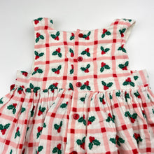 Load image into Gallery viewer, Girls Baby Baby, lightweight cotton Christmas dress, EUC, size 1, L: 40cm